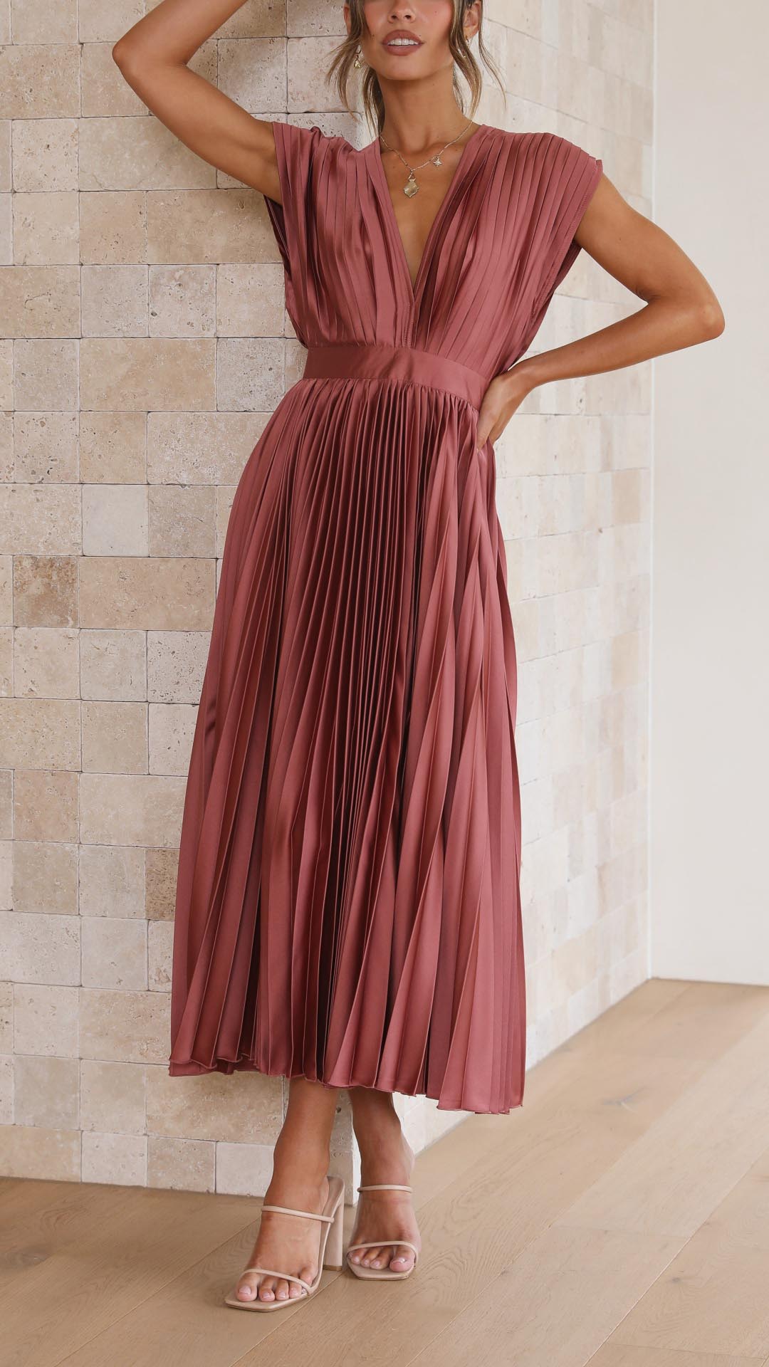 Maritoni - Regal Plunging Maxi Dress