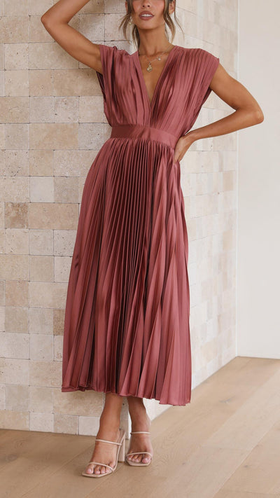Maritoni - Regal Plunging Maxi Dress