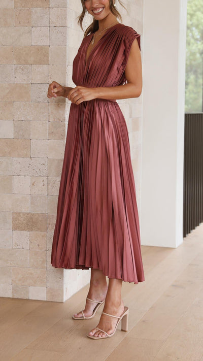 Maritoni - Regal Plunging Maxi Dress
