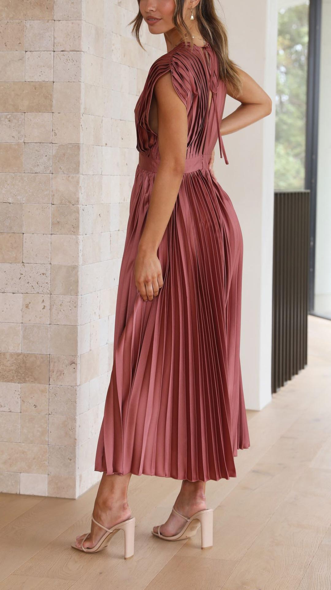 Maritoni - Regal Plunging Maxi Dress