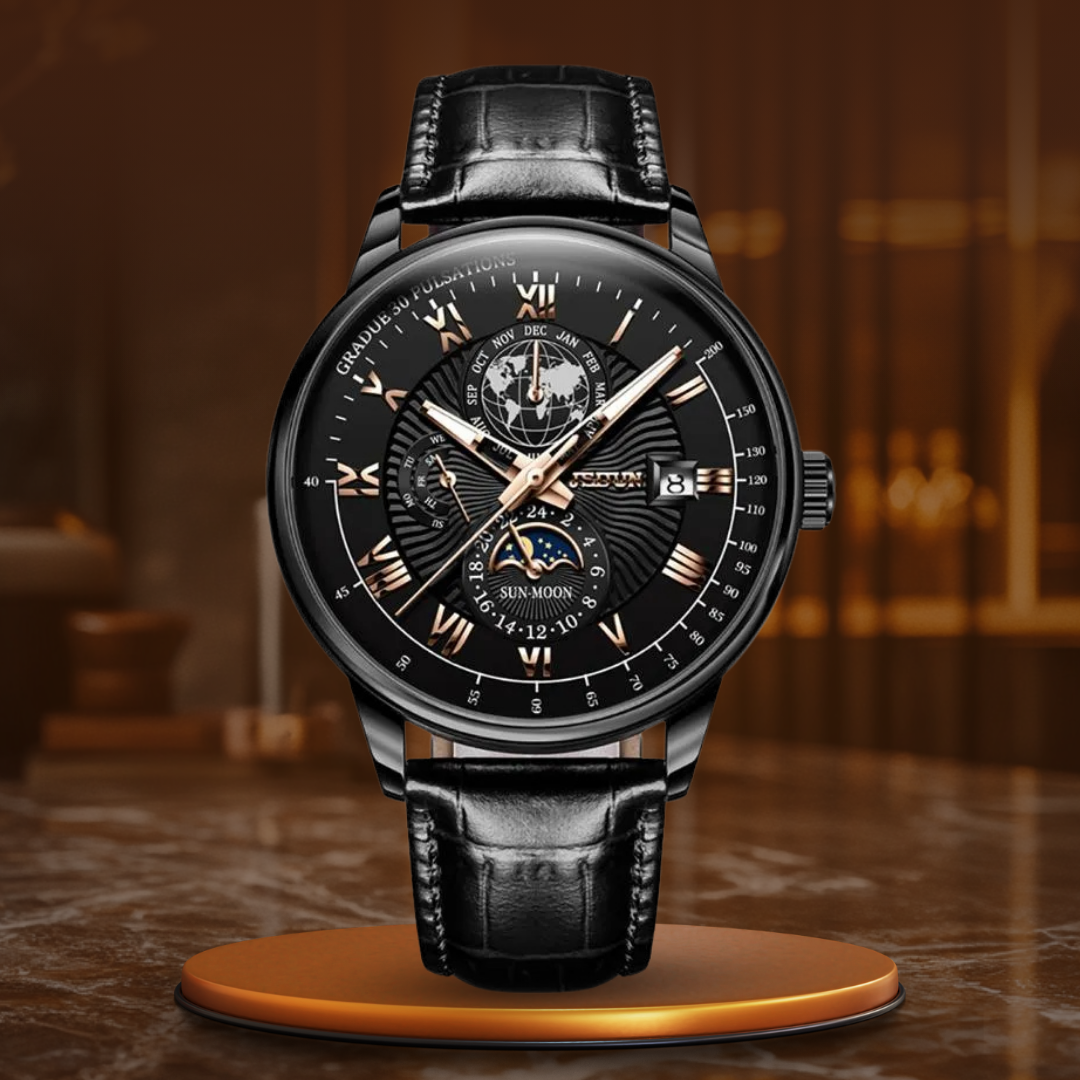 Trendy high-end quartz watch with light