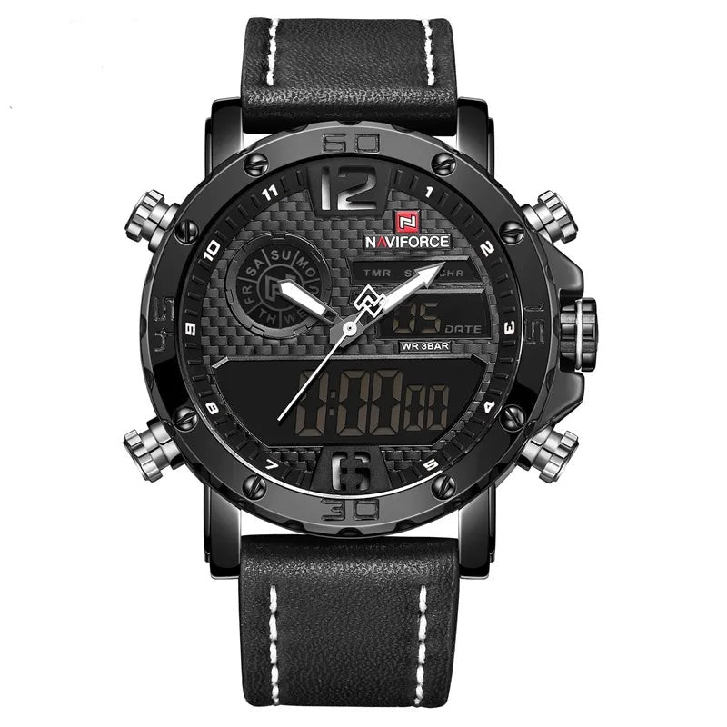 leather sports watch for men