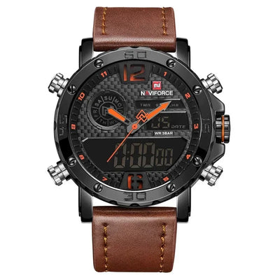 leather sports watch for men