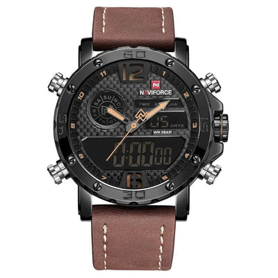 leather sports watch for men