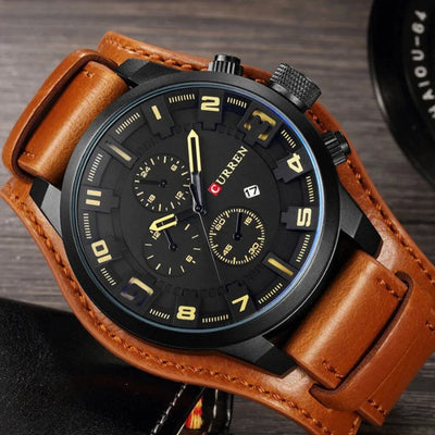 Waterproof sports and military watch