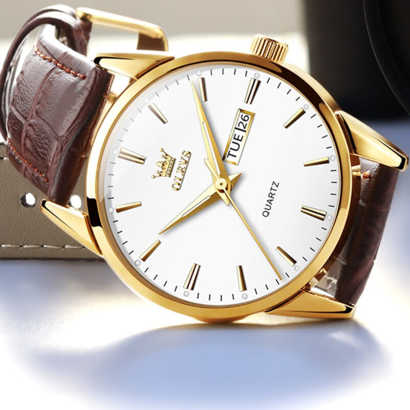 Luxury business leather watch