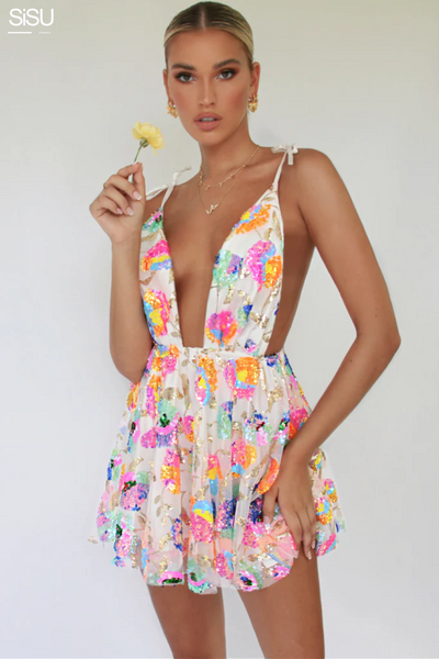 Pacha: Tropical Mini Dress
