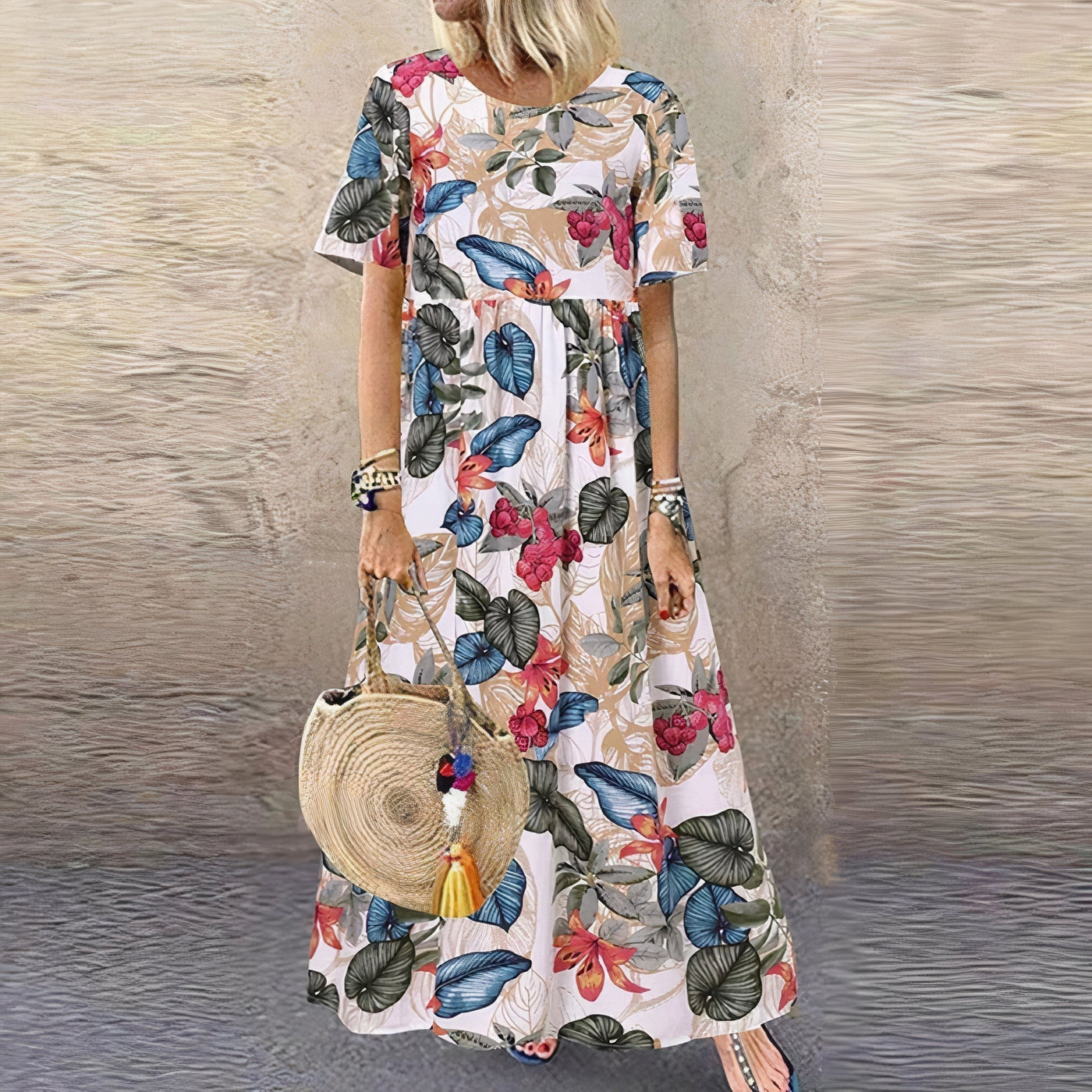 Lotte™ Elegant Floral Maxi Dress
