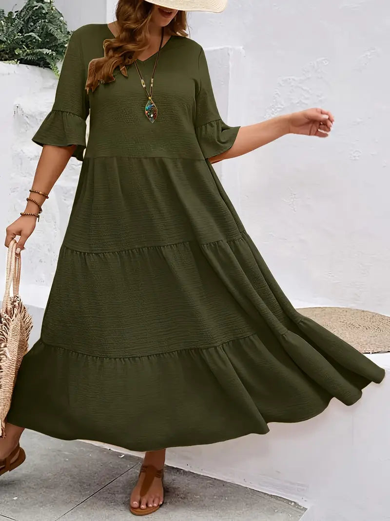 Camila – Plus Size Patchwork Dress