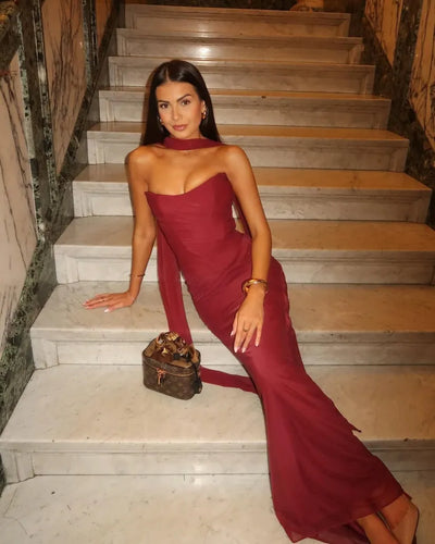 Lyka - Strapless Bodycon Maxi Dress Bold, Sleek, and Unapologetically Confident