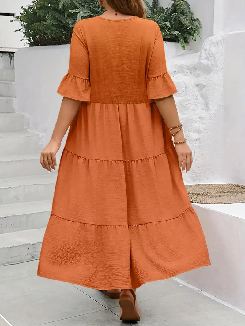 Camila – Plus Size Patchwork Dress
