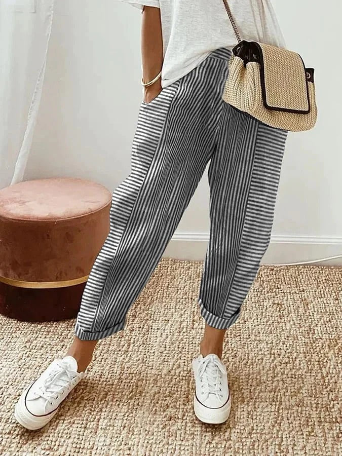 ELISA | ELEGANT STRIPED PANTS FOR WOMEN