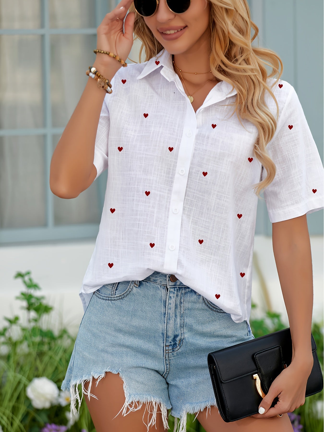 Lily™| Sweetheart Button Blouse