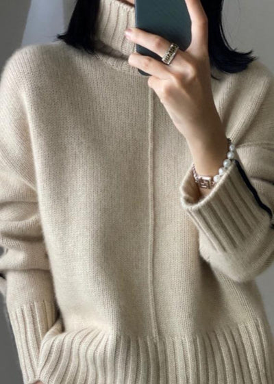 Colette – Cozy Luxe High Collar Pure Wool Knit Sweater
