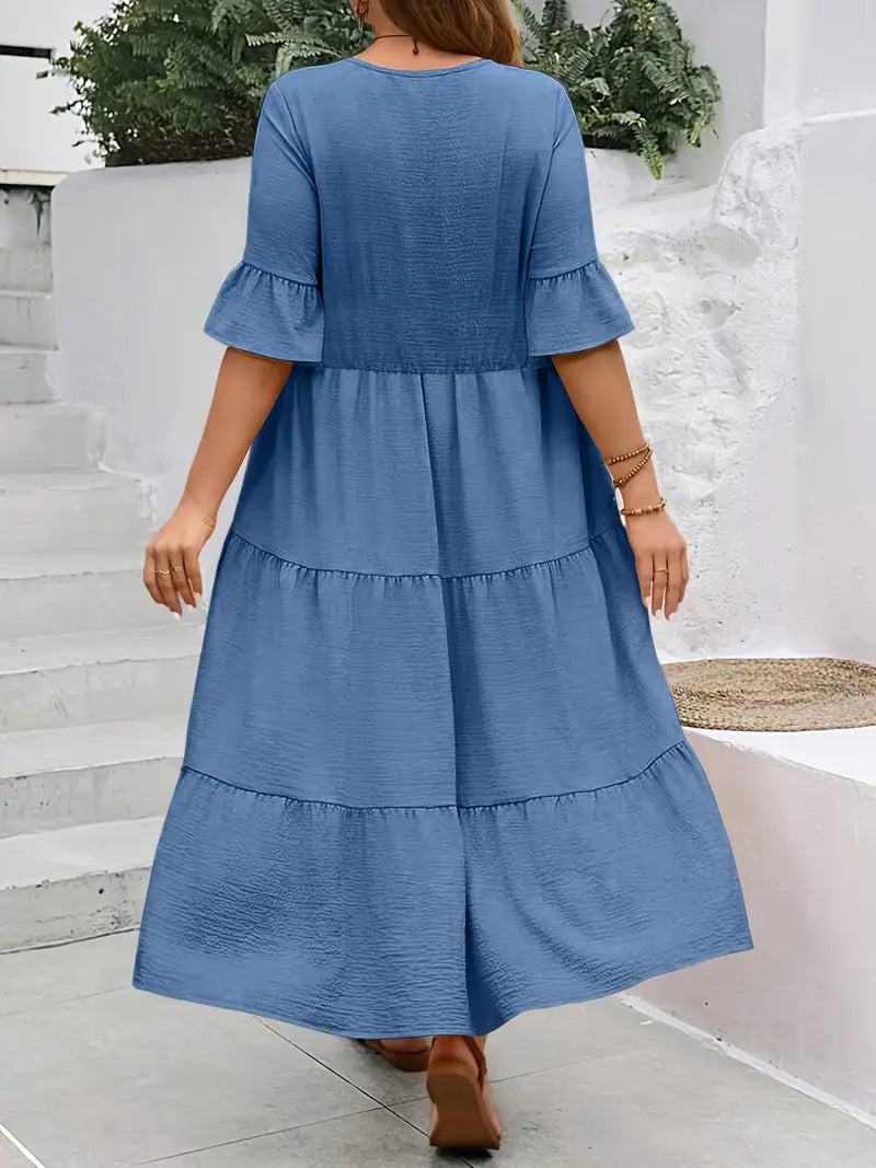 Camila – Plus Size Patchwork Dress