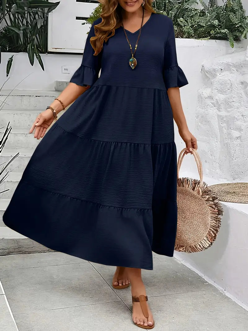 Camila – Plus Size Patchwork Dress