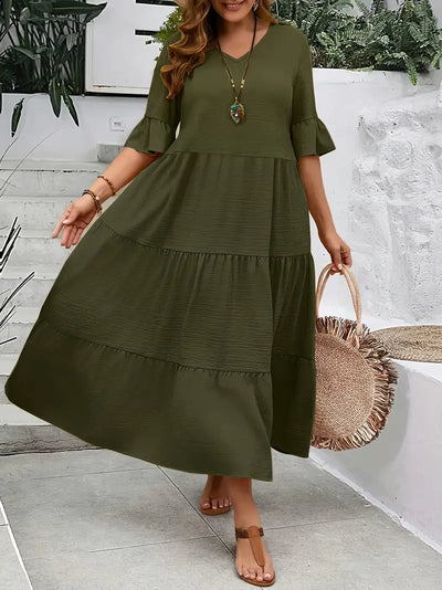 Camila – Plus Size Patchwork Dress