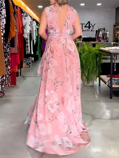 Lina - Elegant Maxi Dress With V Neck