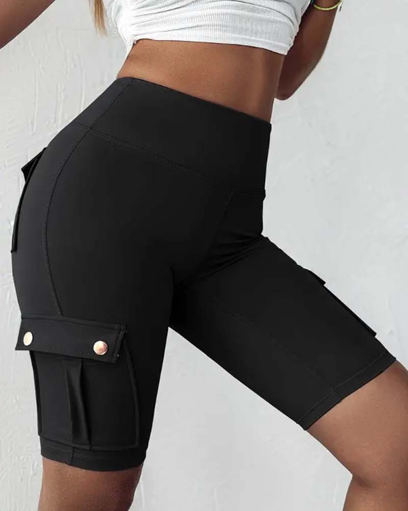 Sarah - High-waisted shorts with pockets