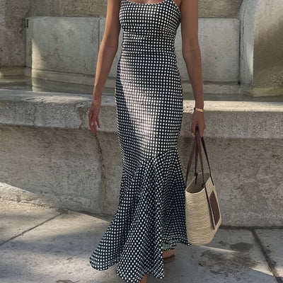 Marissa - Breezy Plaid Slip Maxi Dress Effortless Style Meets Cozy Charm