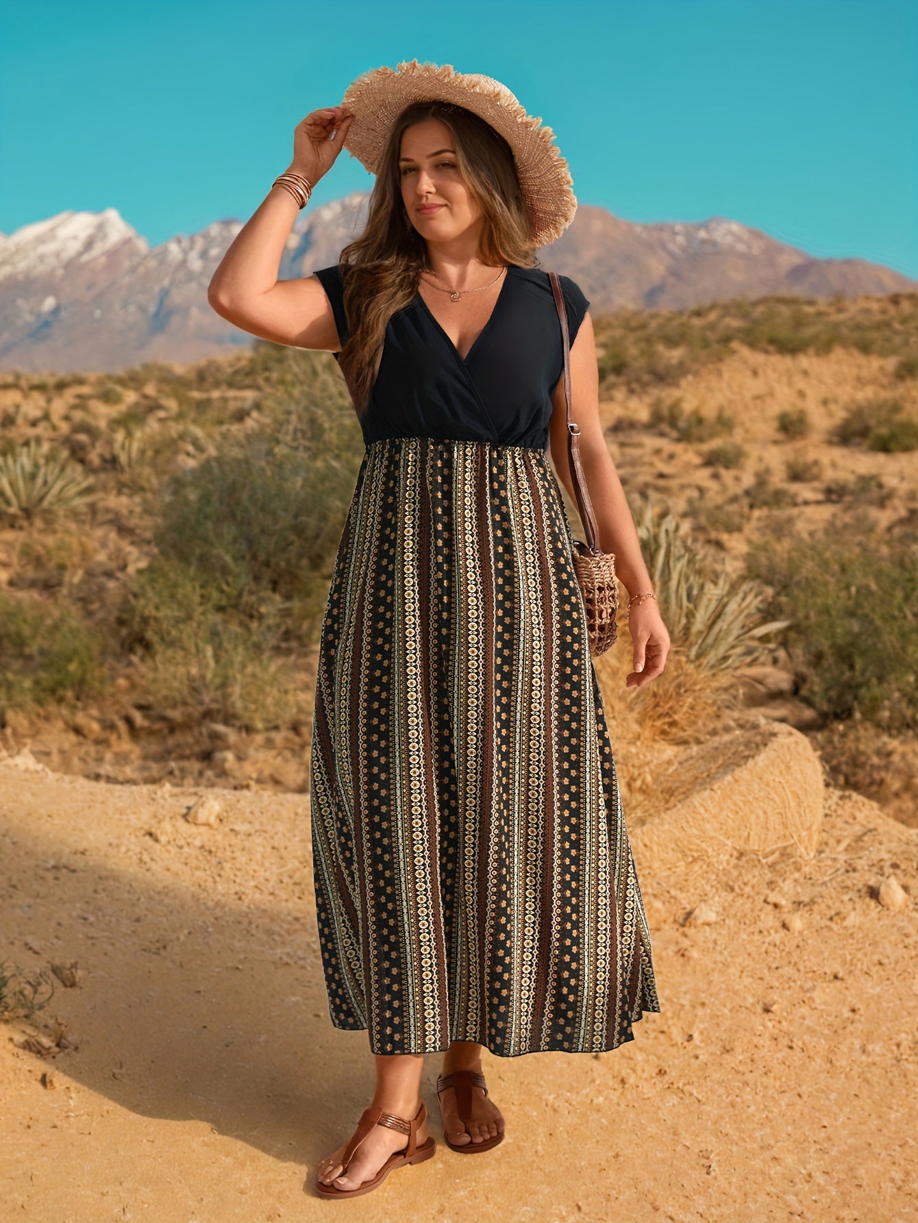 Camille – Plus Size Floral Vacation Dress