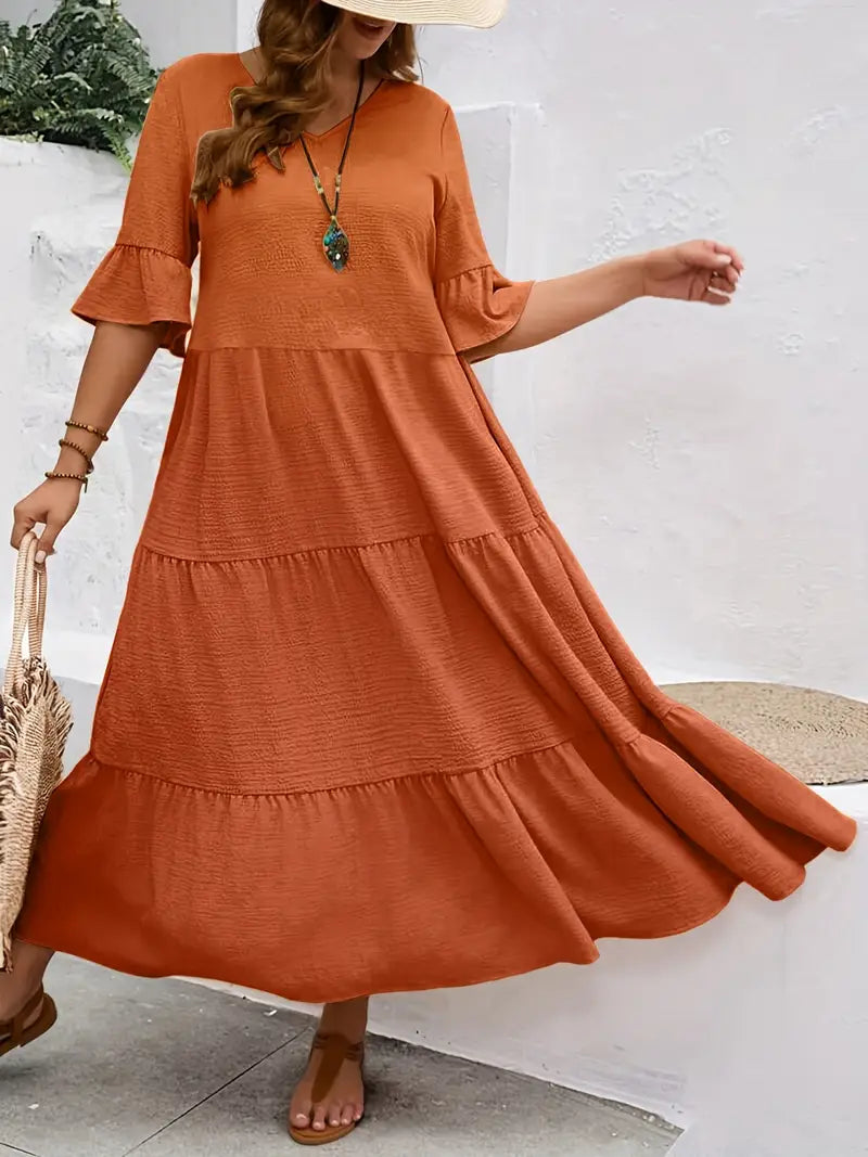 Camila – Plus Size Patchwork Dress