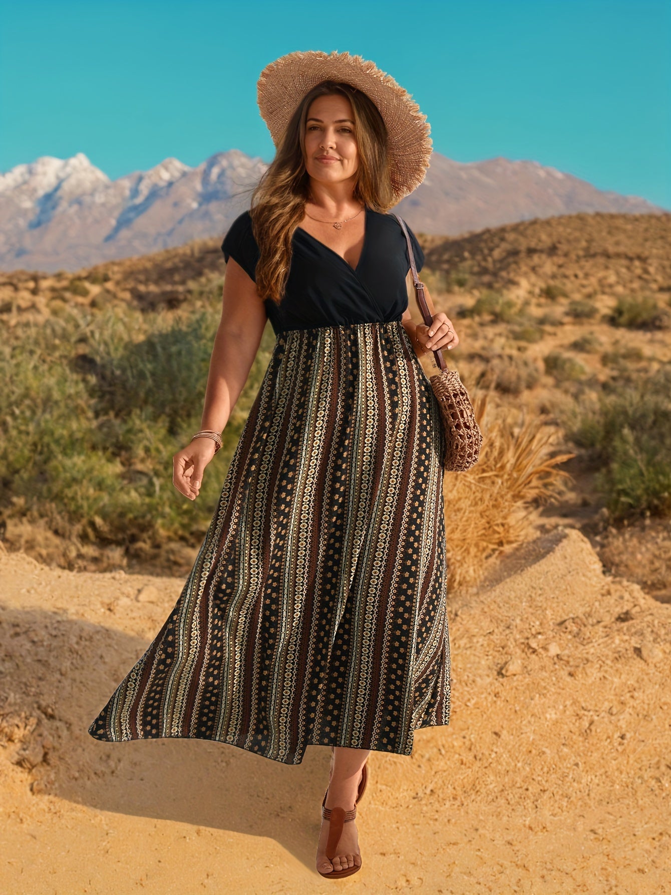 Camille – Plus Size Floral Vacation Dress
