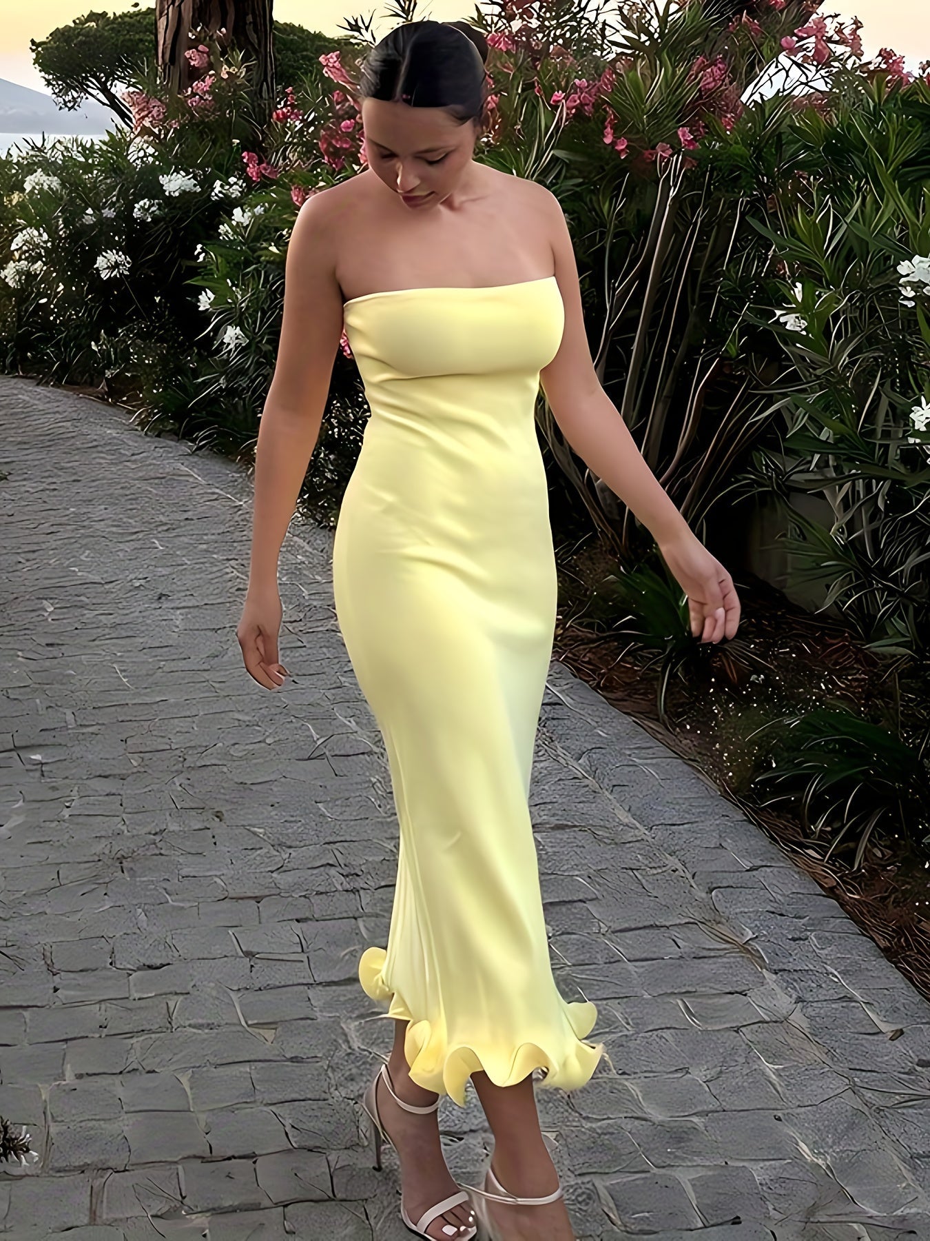 Lucia - Chic Ruffled Midi Dress