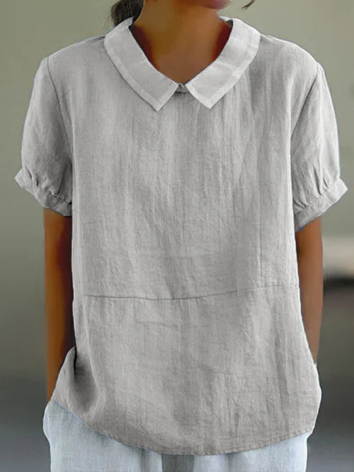 Amalie™ - Easygoing Collared Top