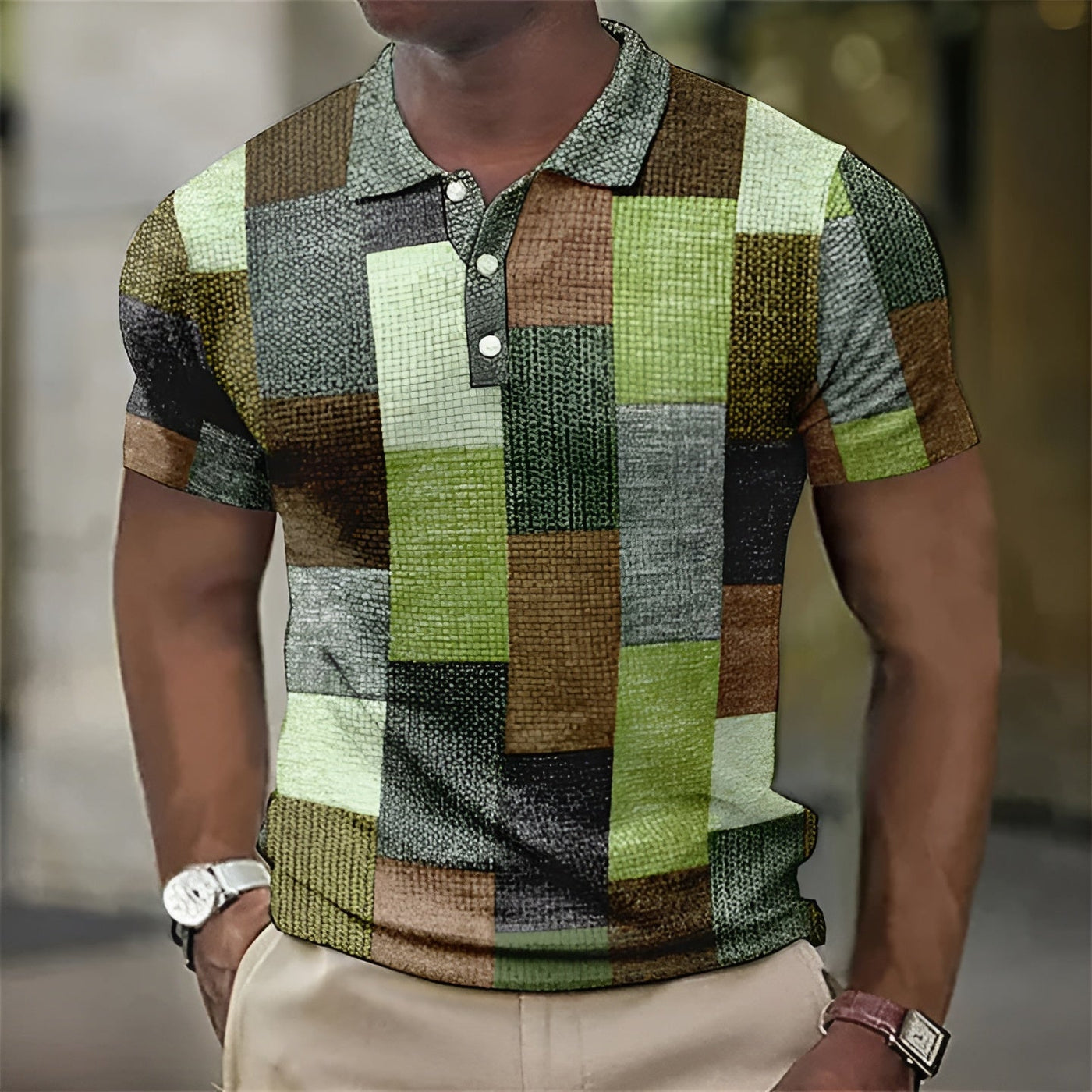 The Jess | Geometric Polo Shirt