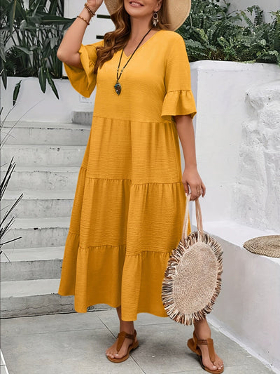 Camila – Plus Size Patchwork Dress