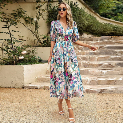 Martha - V-neck Midi Dress