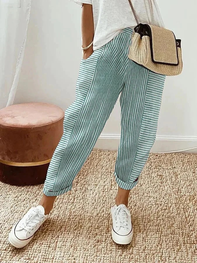 ELISA | ELEGANT STRIPED PANTS FOR WOMEN