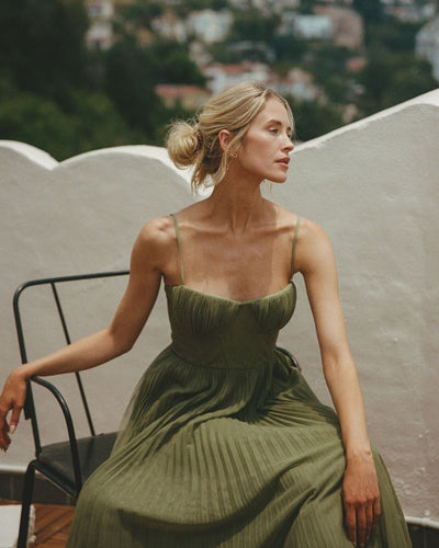 Keilah - Sculpted Tulle Midi Dress Delicate Drama with a Modern Edge