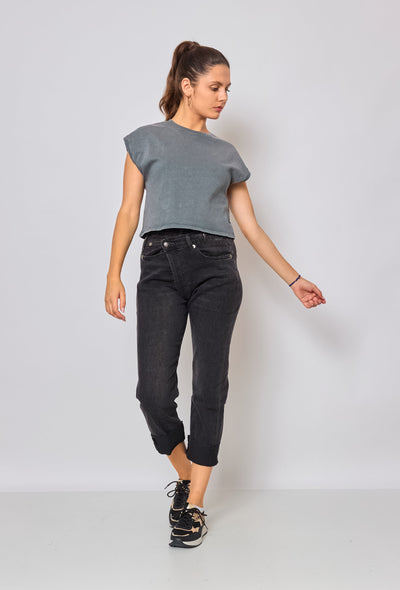 zunu™ | Loose Asymmetrical Closure Jeans