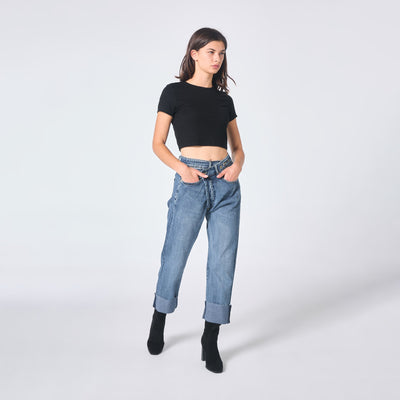 zunu™ | Loose Asymmetrical Closure Jeans