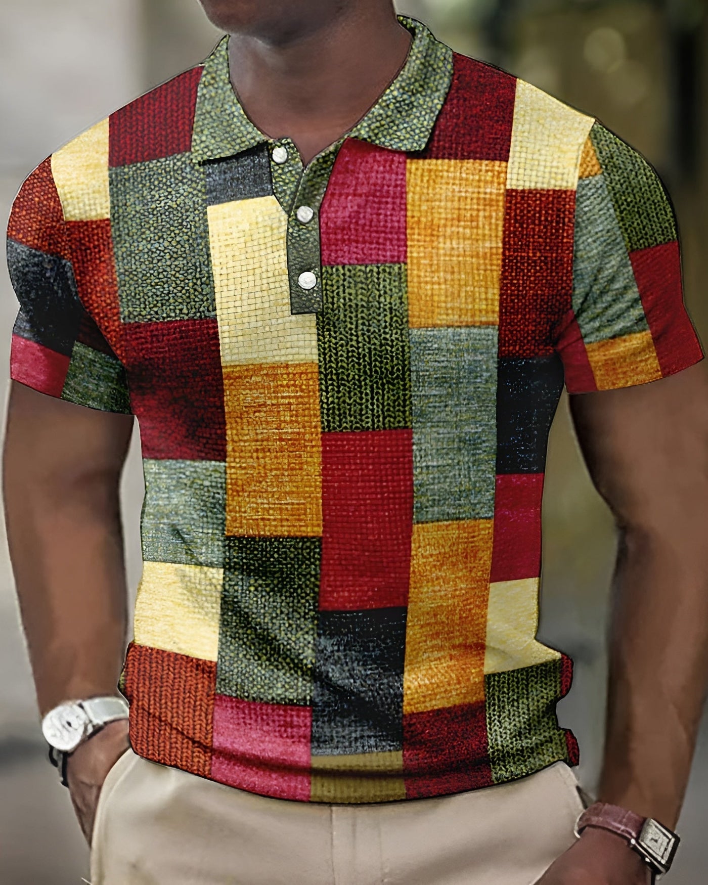 The Jess | Geometric Polo Shirt