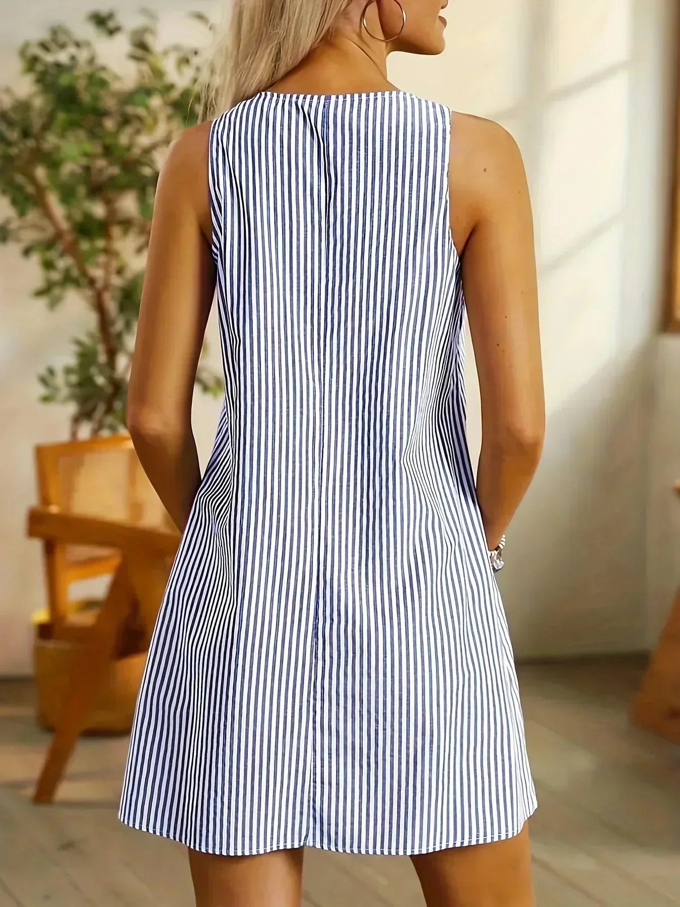 Norah™ Classic Sleeveless Striped Dress