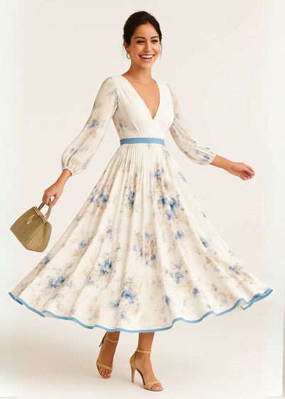 Cecile - Exquisite Floral Elegance Dress
