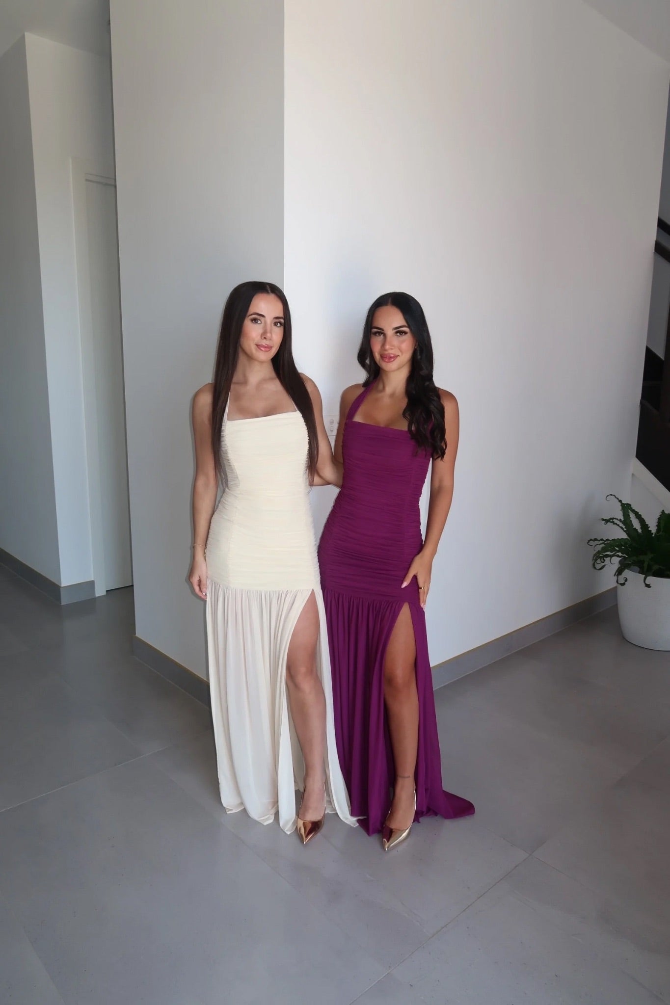 Aera - Radiant Ruched Halter Maxi Dress Glow with Confidence and Style