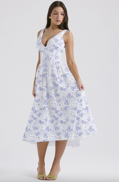 Lena - Flowy Elegant Midi Dress