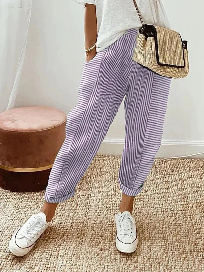 ELISA | ELEGANT STRIPED PANTS FOR WOMEN