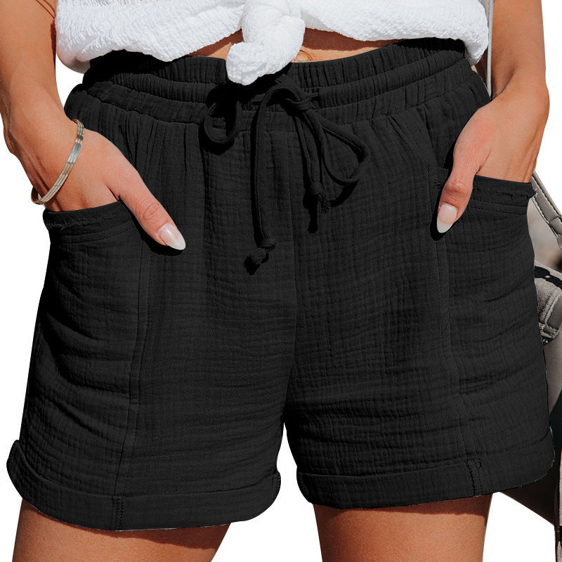 ANNA | LINEN AND COTTON SHORTS