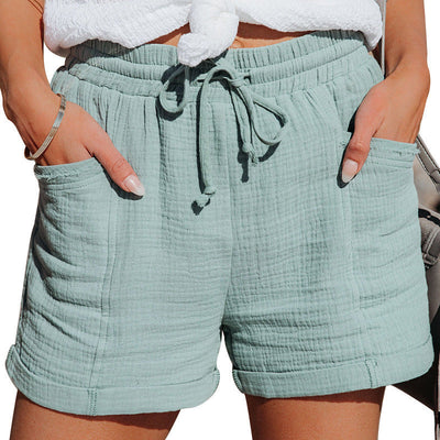ANNA | LINEN AND COTTON SHORTS