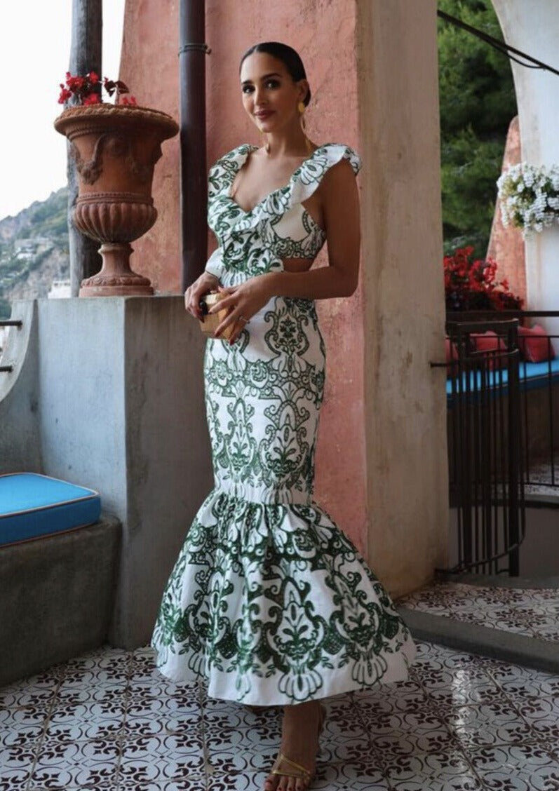 Cassie - Romantic Ruffled Maxi Dress Flowing Romance with Every Step