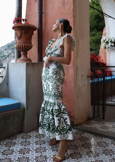 Cassie - Romantic Ruffled Maxi Dress Flowing Romance with Every Step