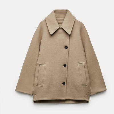 Zadie - Oversized Buttoned Coat With Pockets