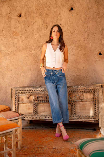 zunu™ | Loose Asymmetrical Closure Jeans