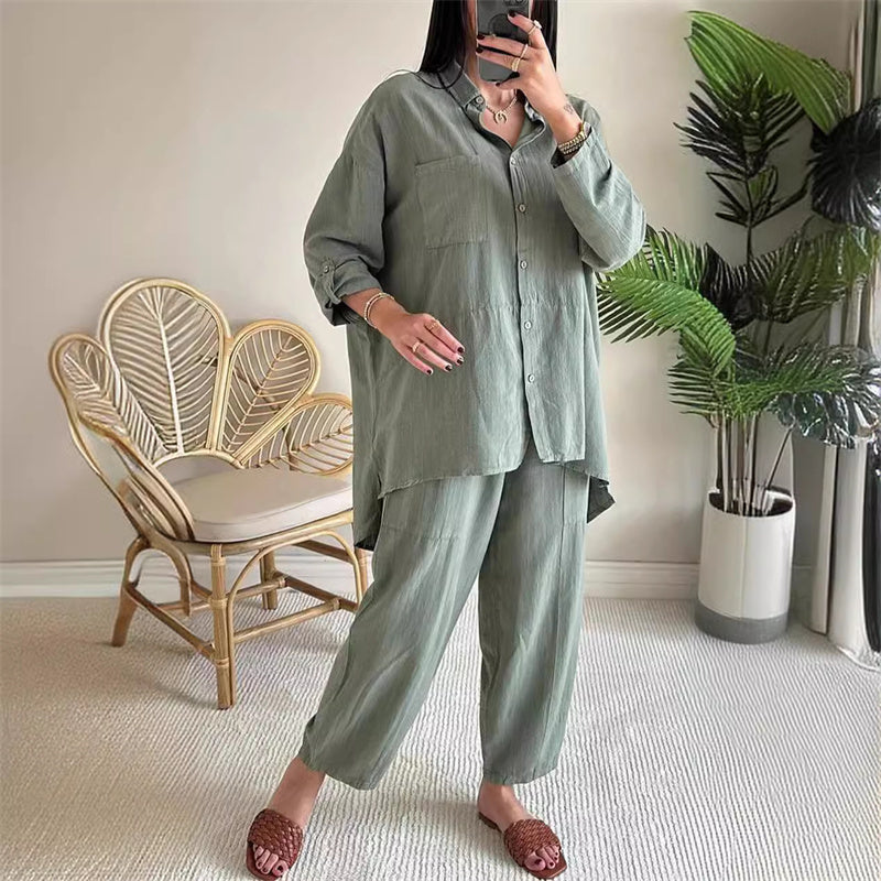 ZARA| SET WITH OVERSIZED SHIRT AND PANTS
