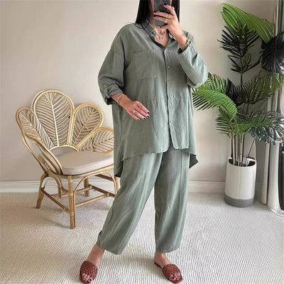 ZARA| SET WITH OVERSIZED SHIRT AND PANTS